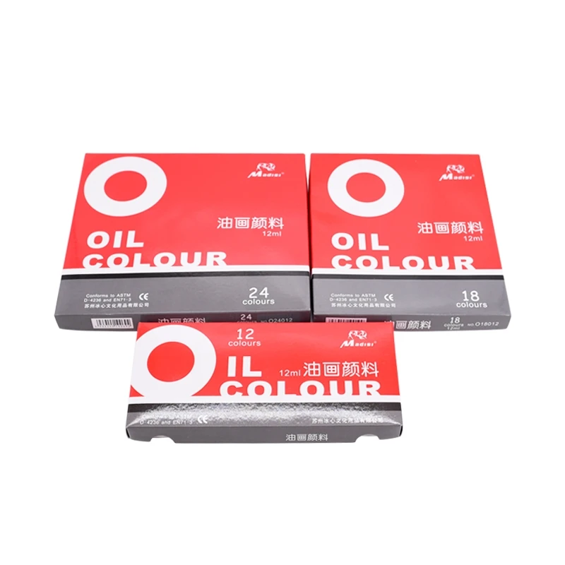 Madisi Professional Art 12colors 12ml Portable Oil Paints