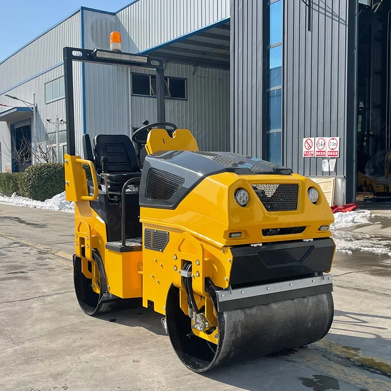 DVR-1500 1500KG mini small ride on double drum road roller