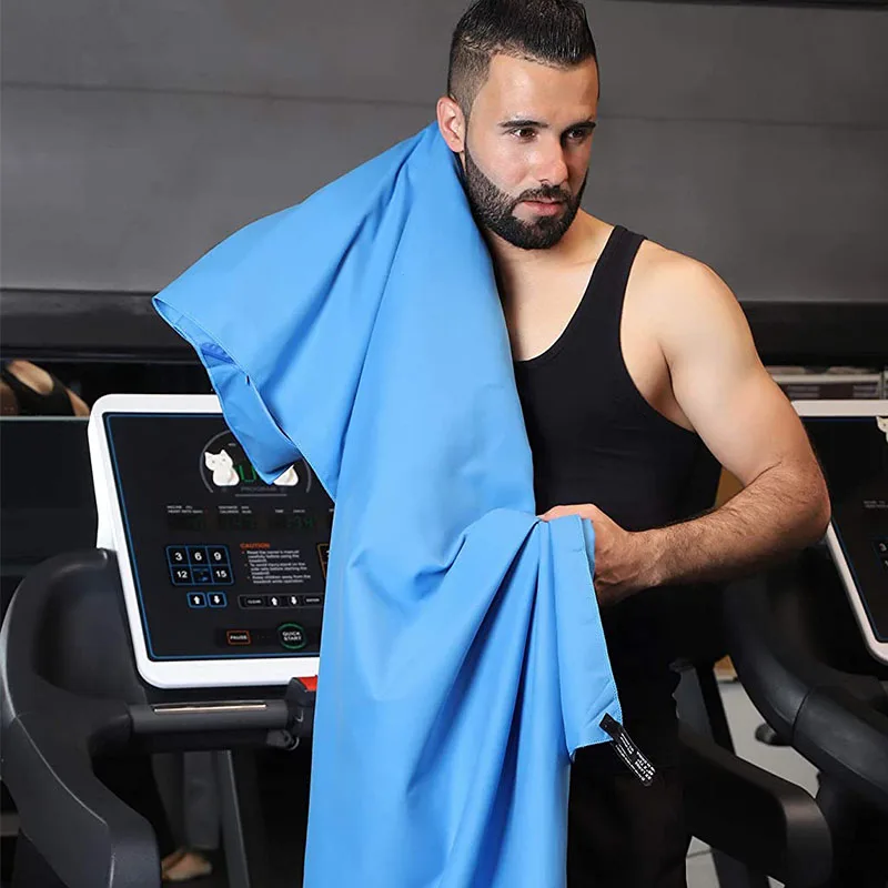 Quick dry super absorbent lightweight microfiber suede bath towel sports gym towel