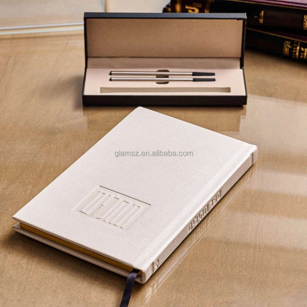 Custom Magnficient Paintings Gift Hardcover Booklet Leather Painted Tehillim Book
