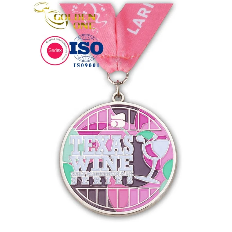 manufacturer printing logo die casting process medals and trophies custom award football medallion for race