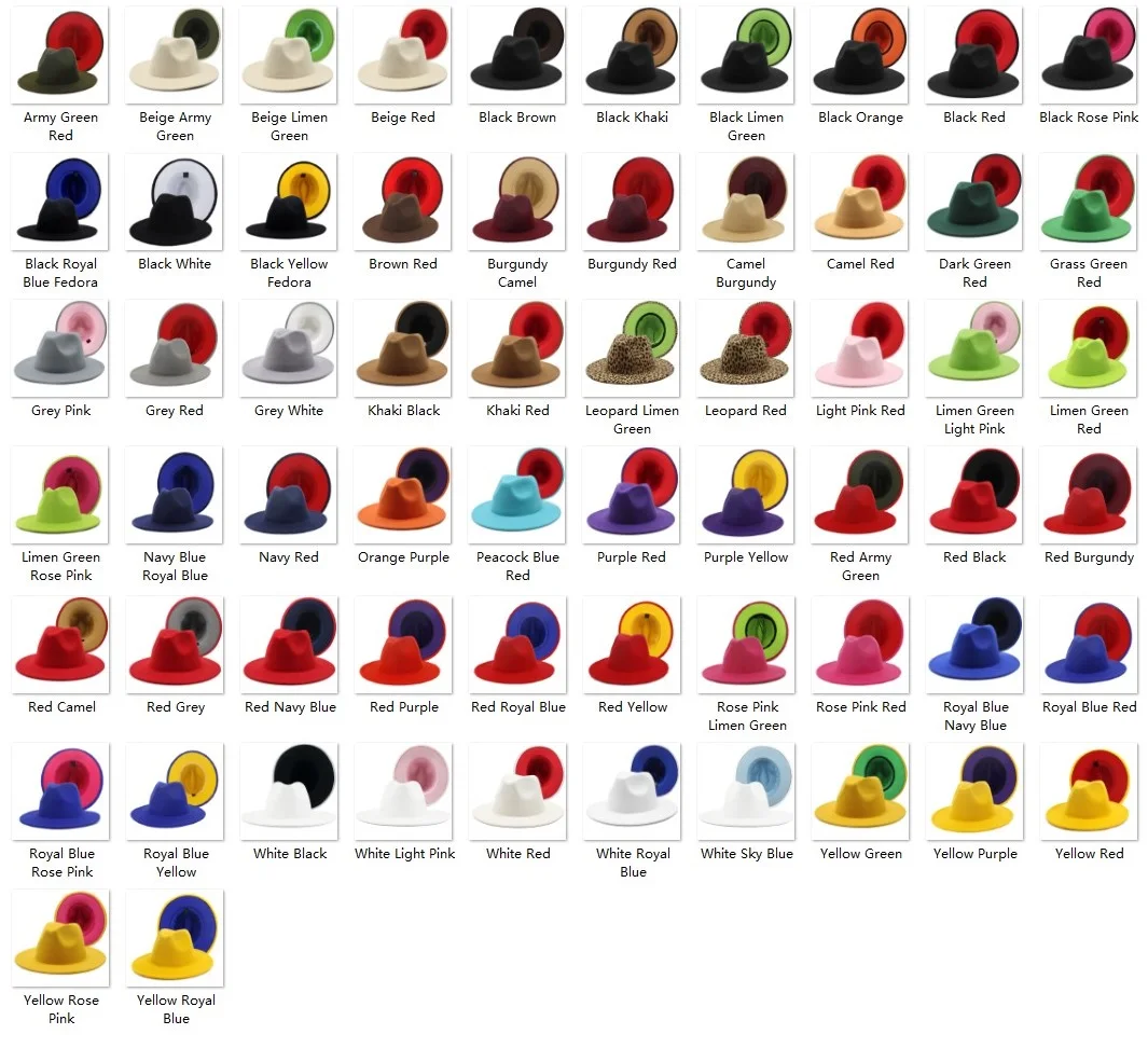 wholesale 2021 Fedora Hats for Women Men Party Music Festival Fashion fedora hats