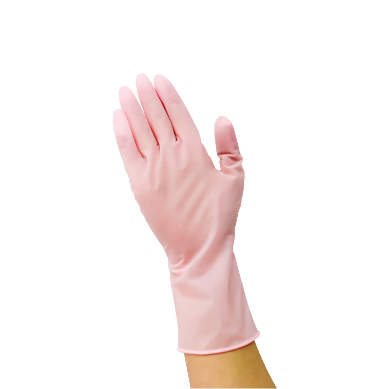 Disposable industrial powder free work glove latex pink nitrile gloves for work