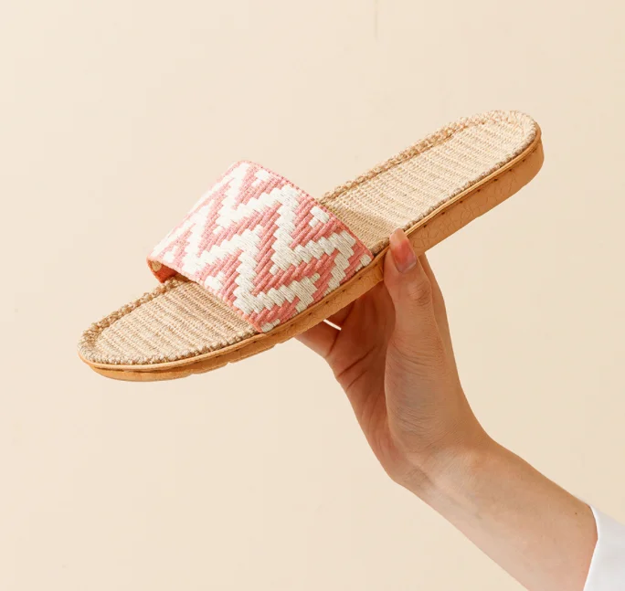 Wholesale slippers summer cotton linen home non-slip summer sandals and slippers for women and men linen slippers zapatillas