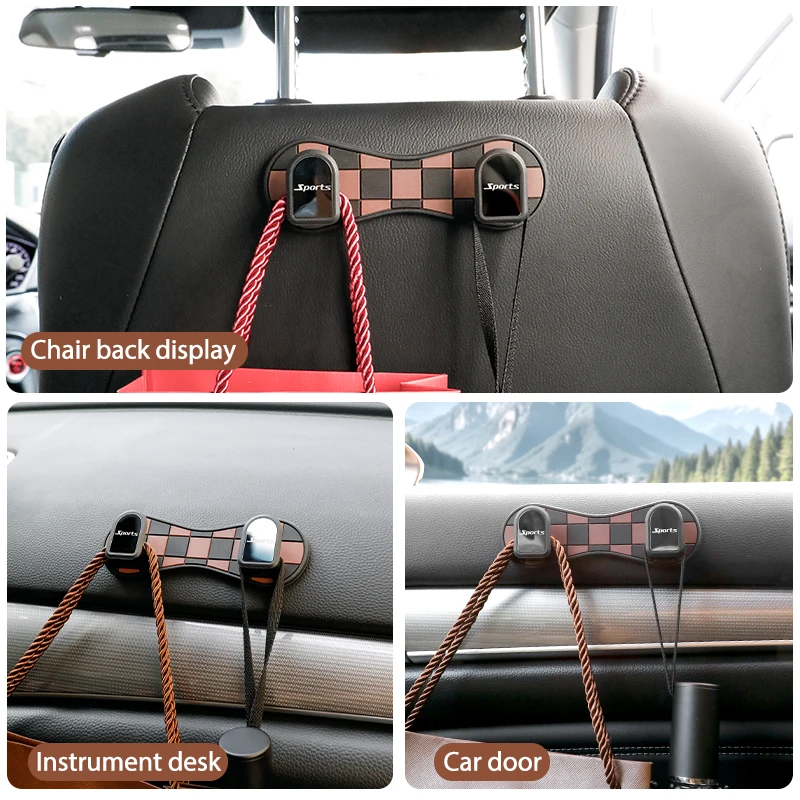 Car Hangers for Seat Multifunctional Bag Hook Car Seat Back Storage Hook Accessories Car Hooks for Headrest