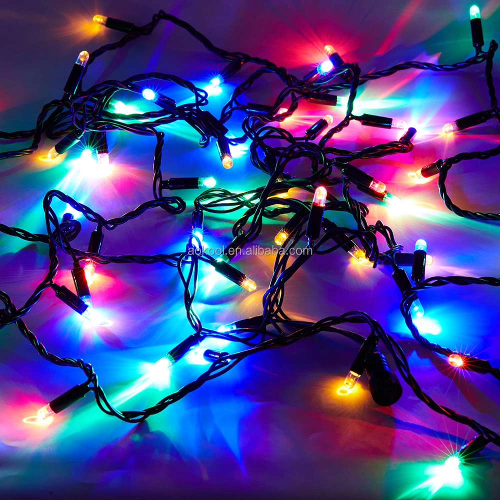 Outdoor Garland light String Xmas Decoration RGB Color Rubber Fairy lights