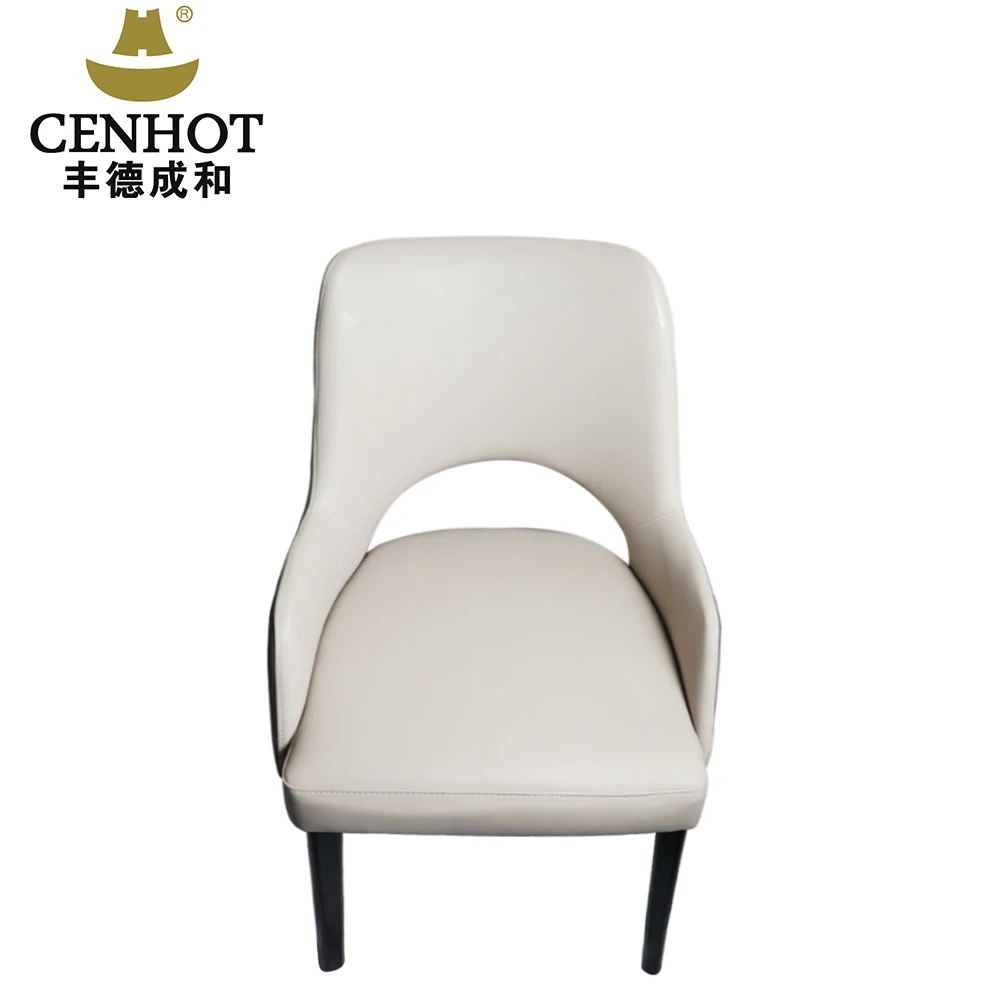 Luxury Upholstered PU Leather Chair Metal Hot Pot Restaurant or Korean BBQ Dining Chair