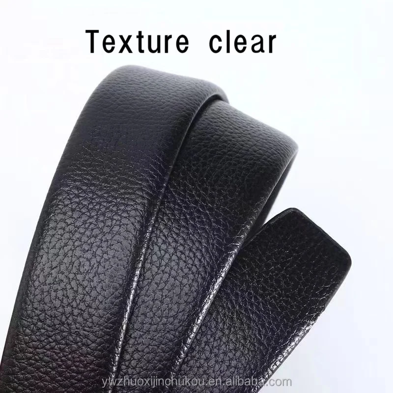 Adjustable g-buckle belt real leather belt automatic buckle customizable  fashion trend for men