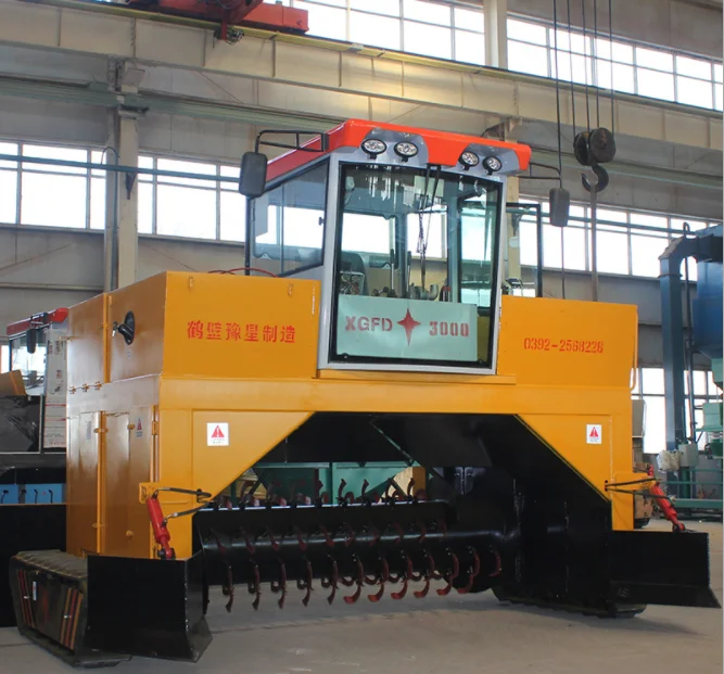 Современная машина для компостного Тернера Crwaler, машина для производства куриного навоза, компостная машина