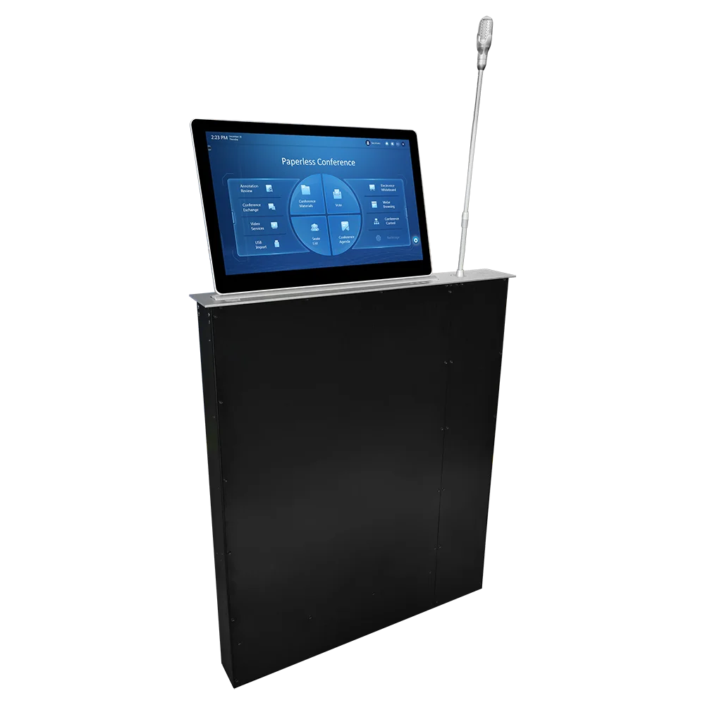15.6 inch Full HD Ultra-thin Pop Up Lcd Microphone Lift Conference System Supplier
