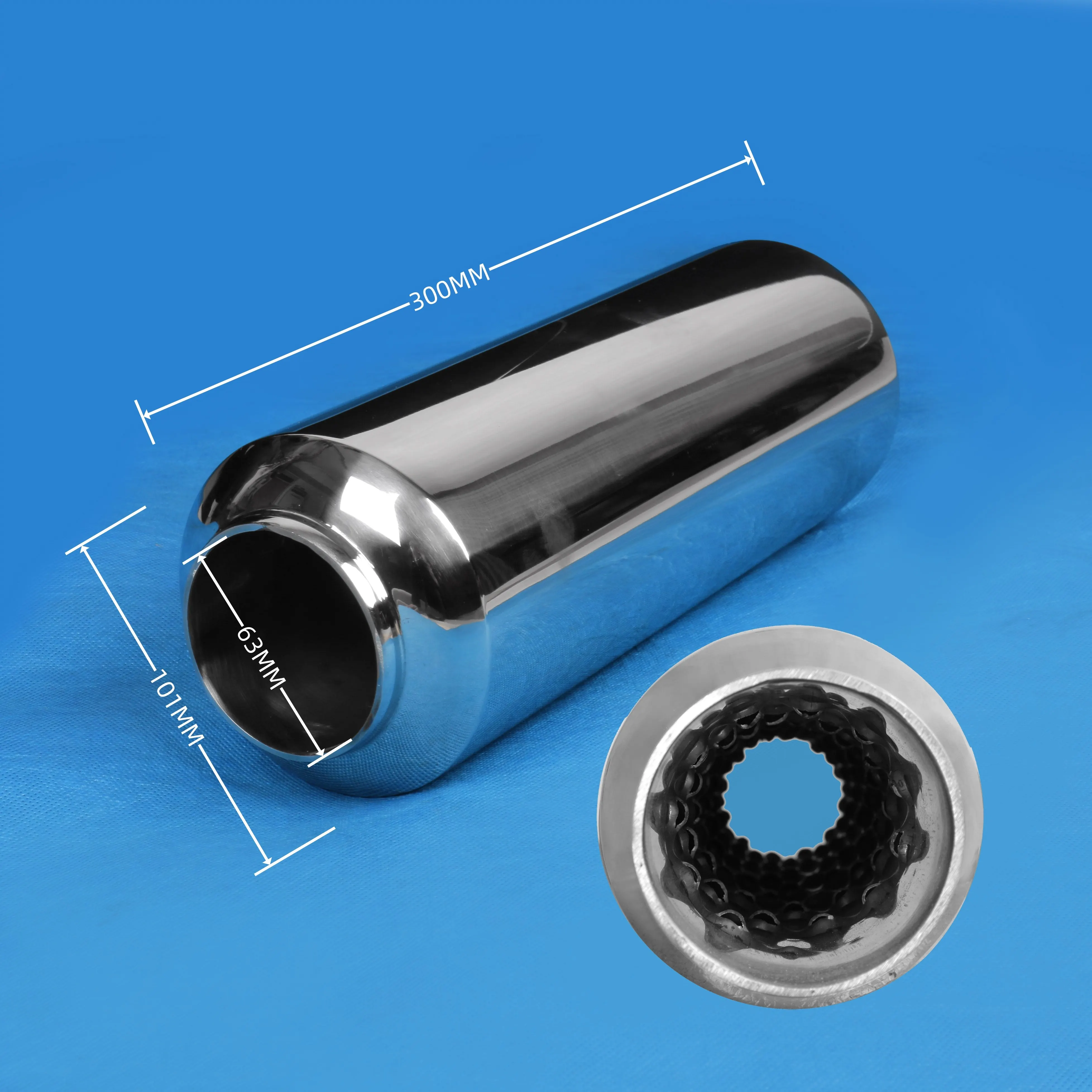 Automotive Stainless Steel Modification Sound Wave Sound Device Tornado Exhaust Modification Vortexstyle Resonators