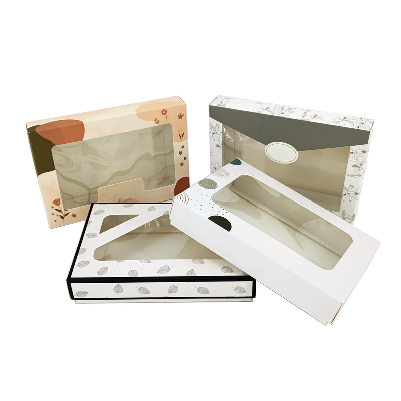 Factory Price Custom Cookie Candy Clothing Packaging Box with PVC Window for Wedding Christmas Gift Boxes