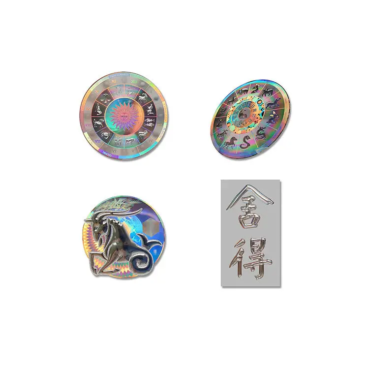 Rainbow Film Vinyl Logo Laser Die Cut Sticker Fancy Design Attractive Printing Adhesive Waterproof Holographic Sticker