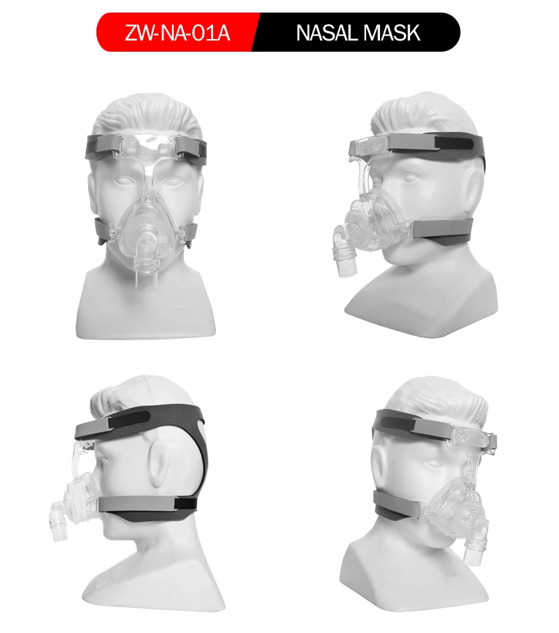 High Quality Breathable CPAP Mask Headgear Strap Full Silicone Nasal Pillow  Mask for Resmed BMC Respironic CPAP Breathing