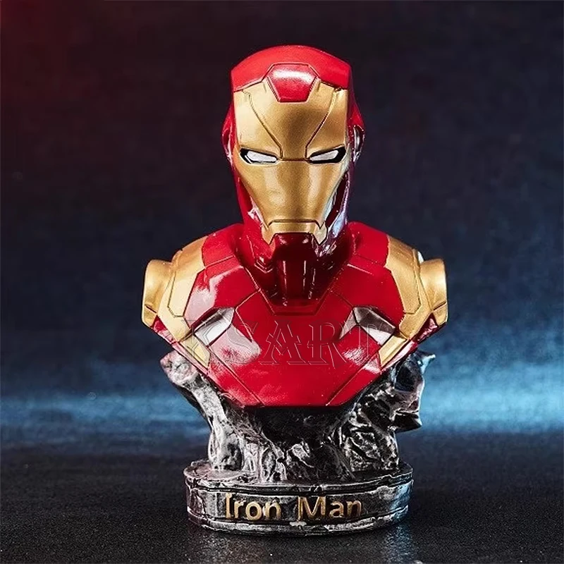 Outdoor Fiberglass Marvel Character Sculpture Lron Man Sculpture Spider-Man Bust Beautiful Resin Movie Marvel Collectible Statue