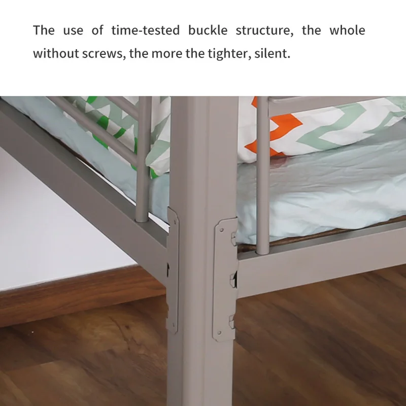 Hot selling product OEM ODM customized steel double bed single size adult double layer iron bunk beds for hostels