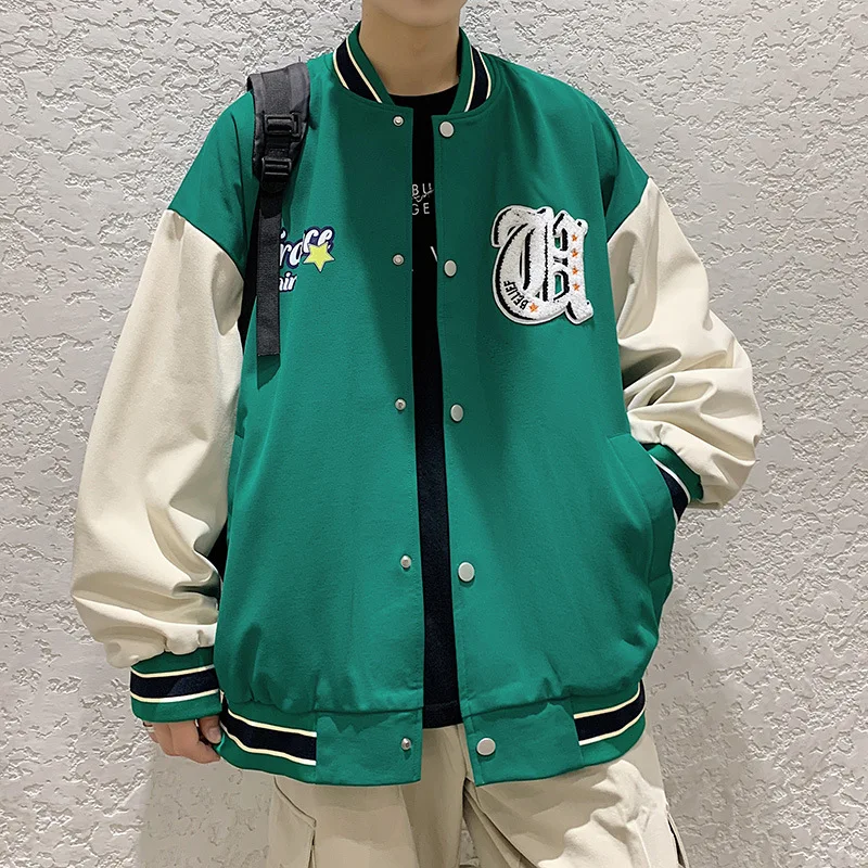 VDO Sport Ins Casual Versatile Loose Coat Couple Jacket Unisex Baseball Uniform  For Autumn