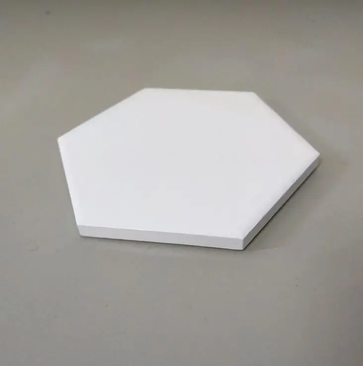 
promotion 4 inch hexagon blank ceramic coaster water absorbent coaster 