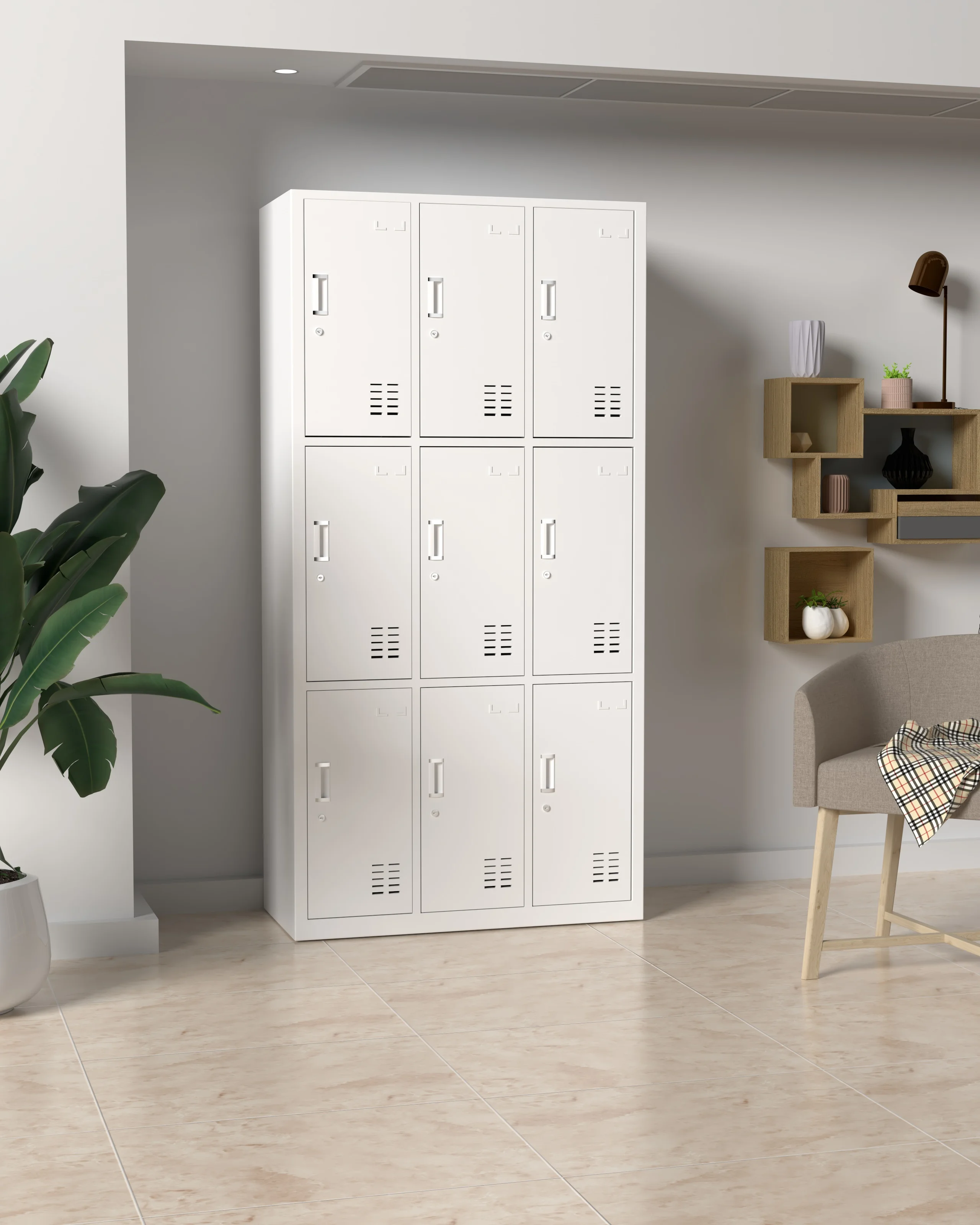 15 doors bookcase bookshelf filing cabinets metal  with lock knobs and handles tool storage cabinet
