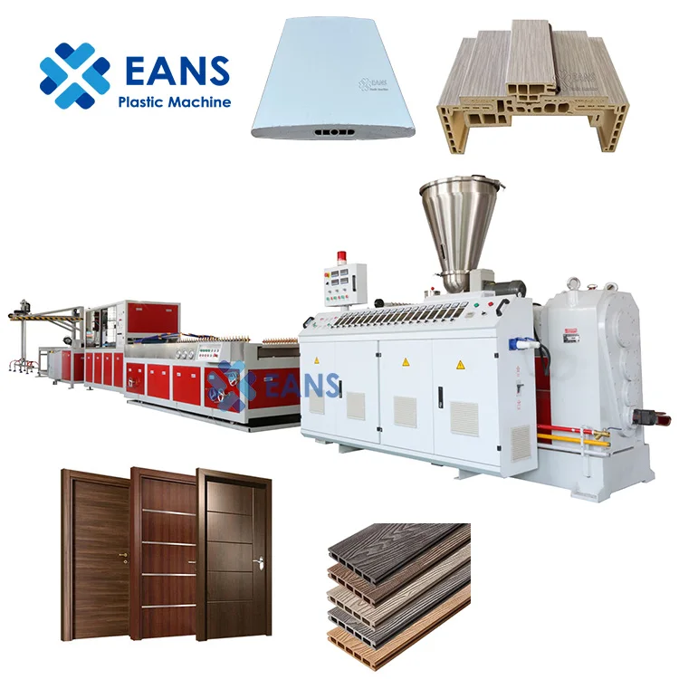 Wood Plastic Composited WPC Decking Flooring Extrusion Machine / Making Machine