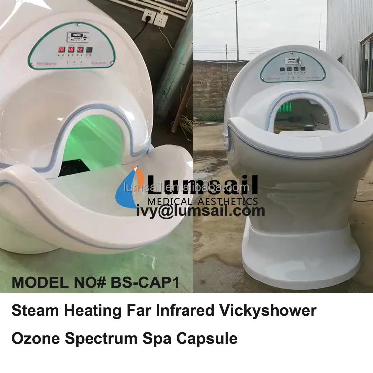 Light Therapy Ozone Far Infrared Sauna With Vichy Shower System For Body Cleaning And Slimming