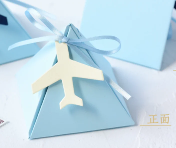 Pyramid Chinese new year party flower Christmas baby shower wedding favor small candy door gift packaging paper box for guests