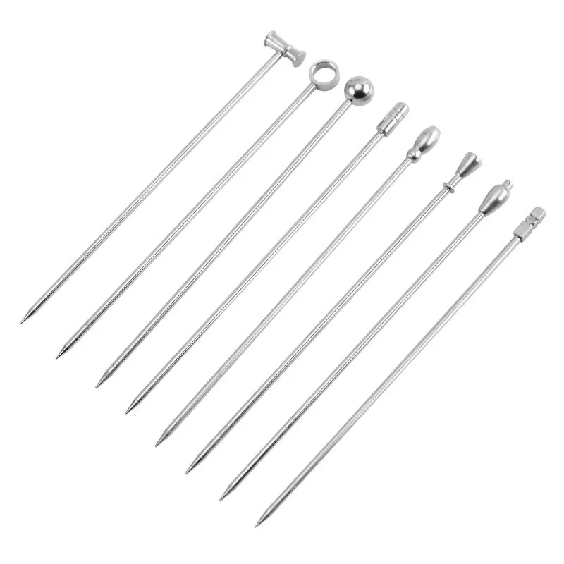 Cocktail Stick Stainless Steel Fruit Bar Cake Pastry Snack Decoration Signature Bar Tool Fruit Needle