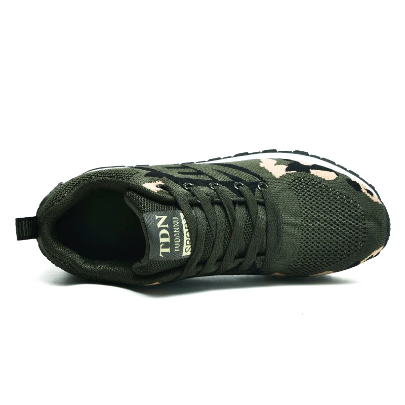 Camouflage Colour New Training Shoes Trekking Tennis Height Increasing Women Sneakers Walking Style Fitness Gym Training Shoes