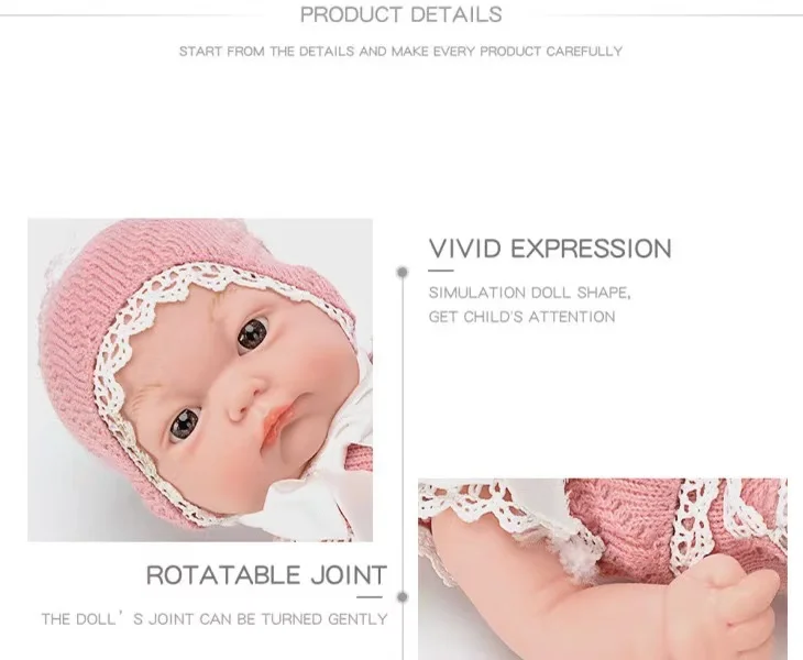 Reborn Baby куклы 10 дюймов реалистичные для новорожденных и малышей