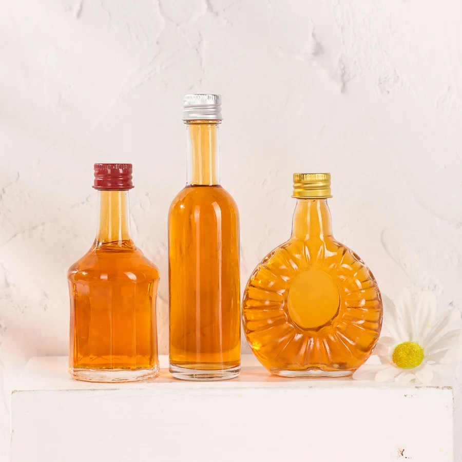 Мини-покровитель Текила Коктейль Стеклянная бутылка разной формы 50 мл маленькая стеклянная для водки виски Джин