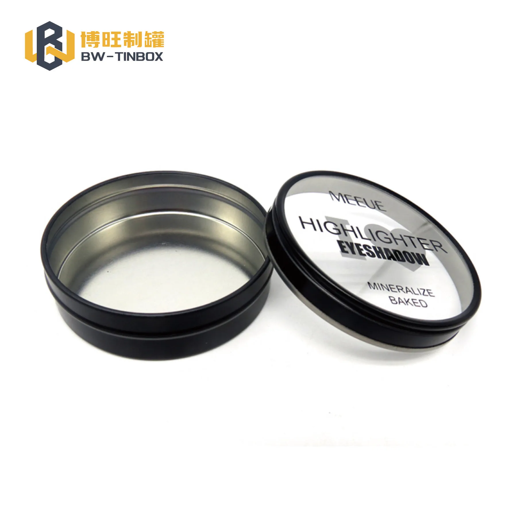 Tea Can Container Tin Packing Jar Lid Spice Packaging Box Cosmetic Food PVC Mirror Tinplate Custom Printed Round Empty Metal