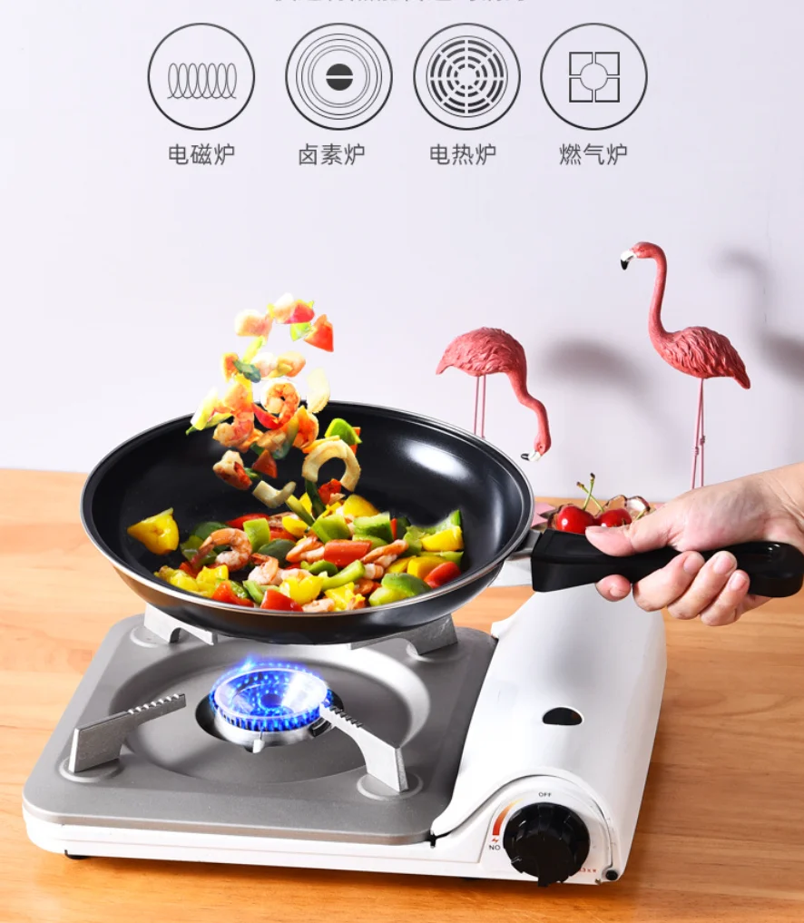 Carbon Steel Black Nonstick Fry Pan kitchen Cookingware Set Fry Pan With Long Handle Three sizes carbon Steel Cookware Fry Pan