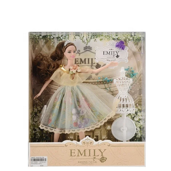 11.5 inch model beautiful barbe EMILY juguetes Kids vinyl toys fashion modern baby doll girl nighties