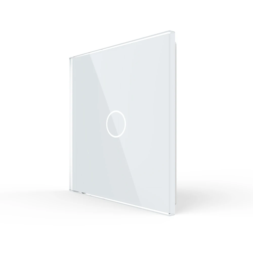 Livolo Роскошные стандарт ЕС 1 Gang сенсорный выключатель с украшением в виде кристаллов электрические выключатели стены только сенсорный экран стекло панель