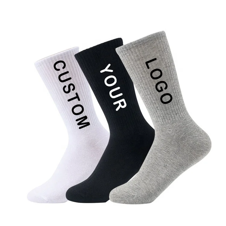 Custom Sock Socks High Quality Fashion Anti Slip Crew Cotton Print With Logo Compression Men Designer Sport Custom Sock