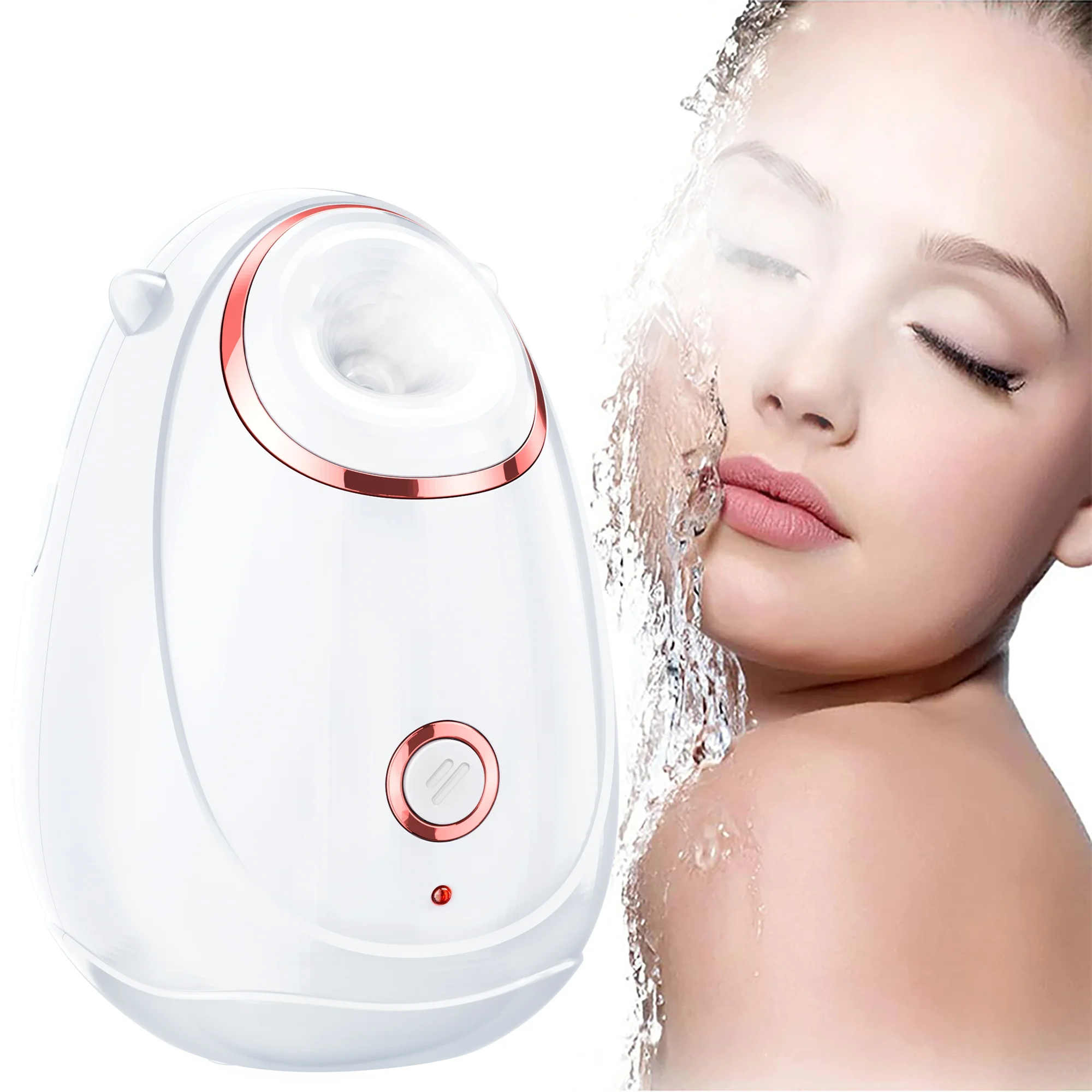 Professional Digital White 3 In 1 50 Ml Facial Beautiful Steamer Mini Usb Nano Spa Portable With High Frequency