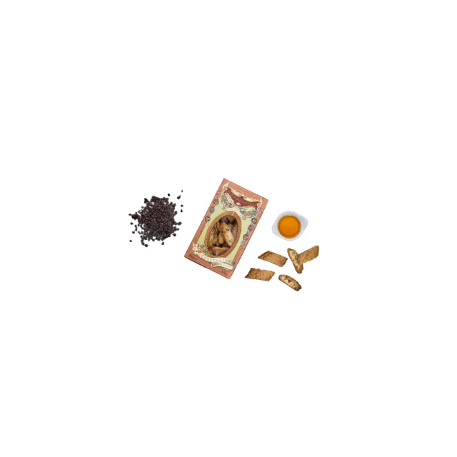 High Quality Italian Cantuccini 250G Biscuits Semi-Oval Cookie Box Honey Butter Dark Chocolate Sweets