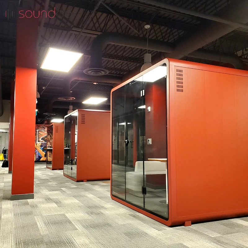 Movable Portable Meeting Assembled Indoor Private Office Pod Shed Work Studio Silence Acoustic Soundproof Booths
