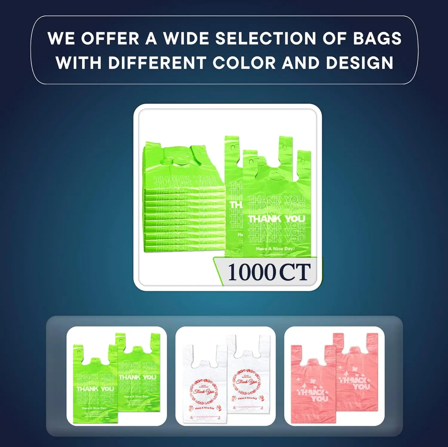 Reusable Produce Mesh Printed Biodegradable Grocery Shopping T-shirt Plastic Bags For Supermarket