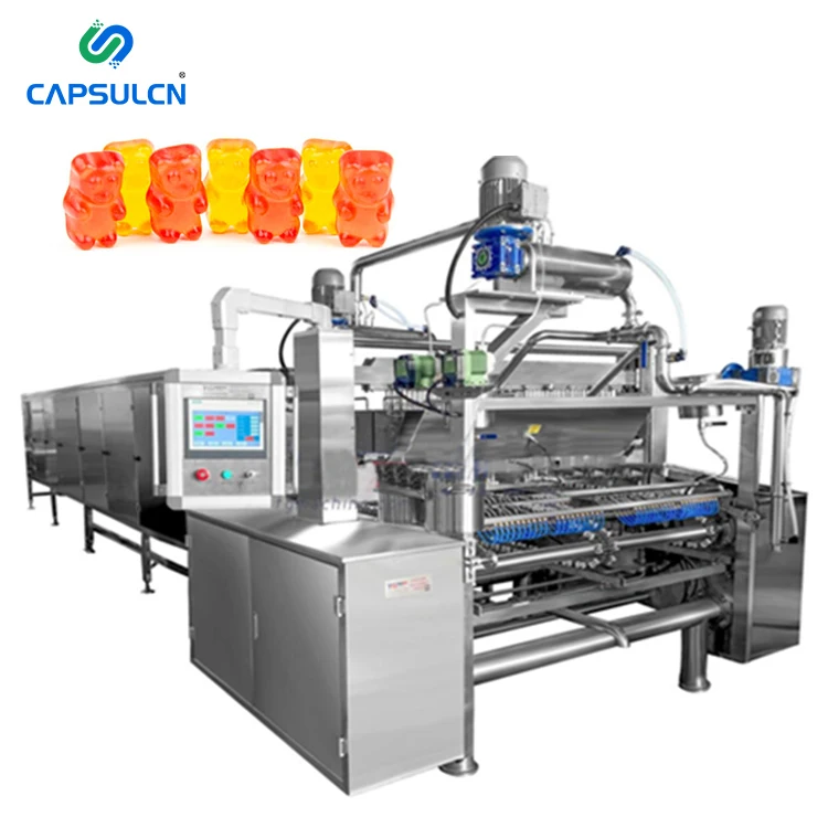High Speed Fully Automatic Gelatin Gummy And Pectin Jelly Candy Bean Depositing Machine Production Line
