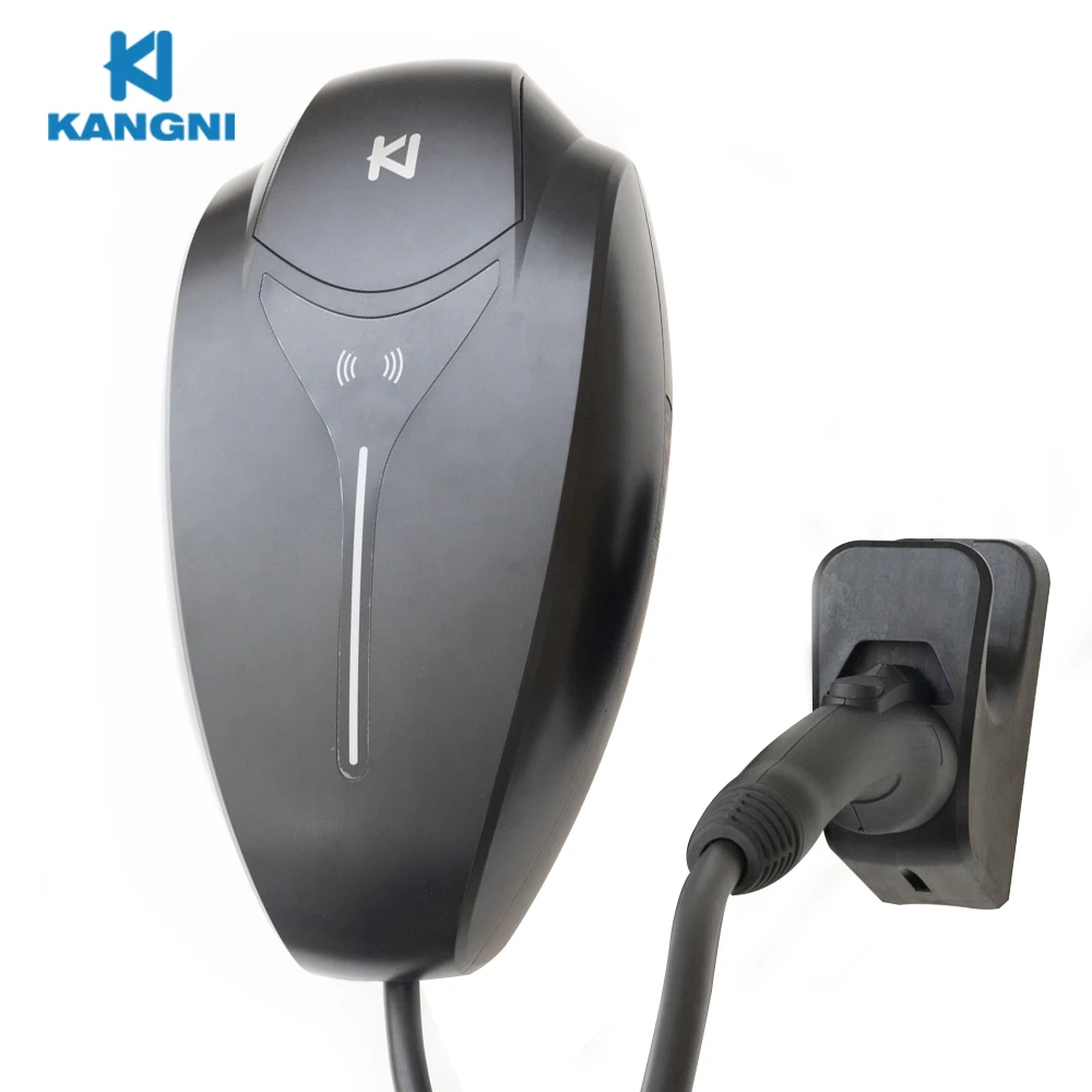Зарядная Станция KangNi для электрических транспортных средств, европейская стандартная для коммерческих помещений, 7 кВт, 11 кВт, быстрое зарядное устройство wallbox для электромобилей