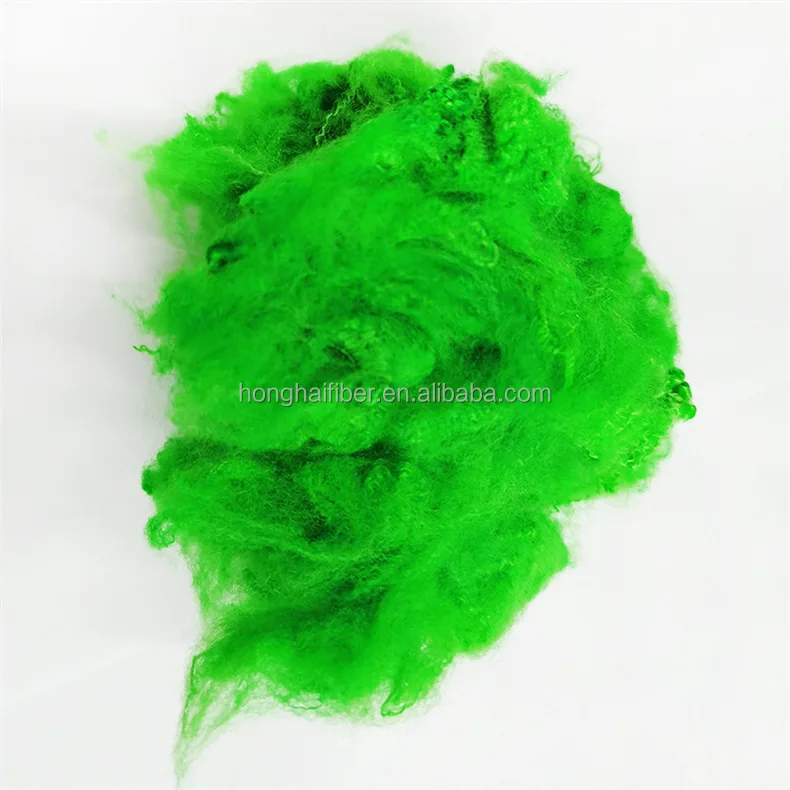 6D 51mm Solid Recycled Colored Staple Fiber Polyester