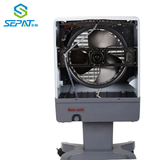 DC solar power portable evaporative air cooler  big airflow desert air cooler portable  water cooler outdoor air conditioner
