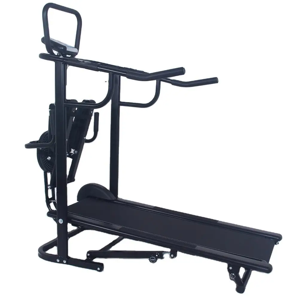 Home use non motorized self generating running machine unpowered multi functional foldable manual treadmill