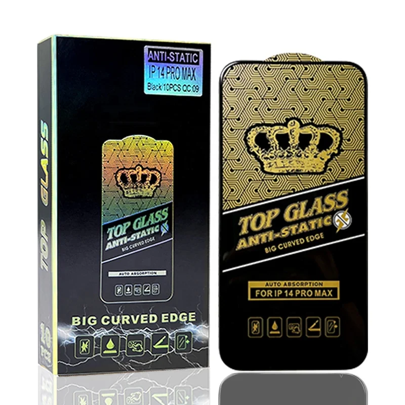 Wholesale of anti-static mobile phone tempered film with super large arc 0.4mm high aluminum glass anti-static 280 AB adhesive