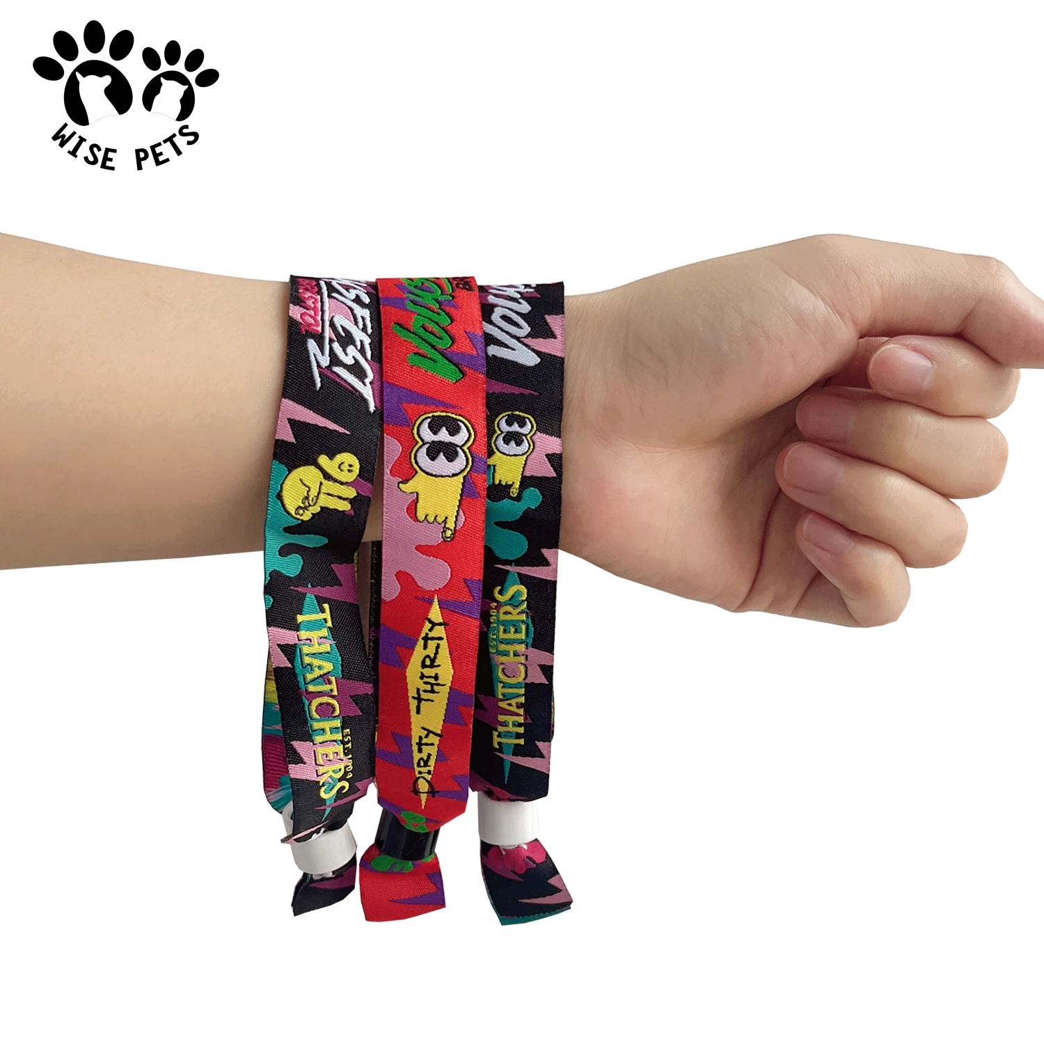 Custom Fabric Party Bracelet Festival Cloth Entrance Ticket Woven Wrist Hand Bands VIP RFID Satin Concert Wristband For Events