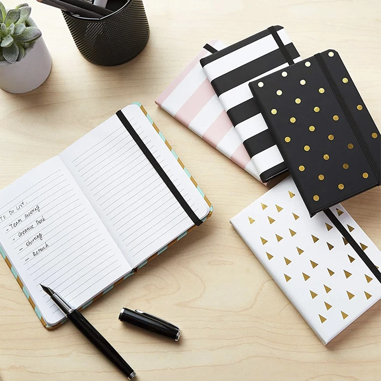 Business Office School Promotion Gift Notebook Custom full page printing Pu faux leather Note book Writing Paper Stationery