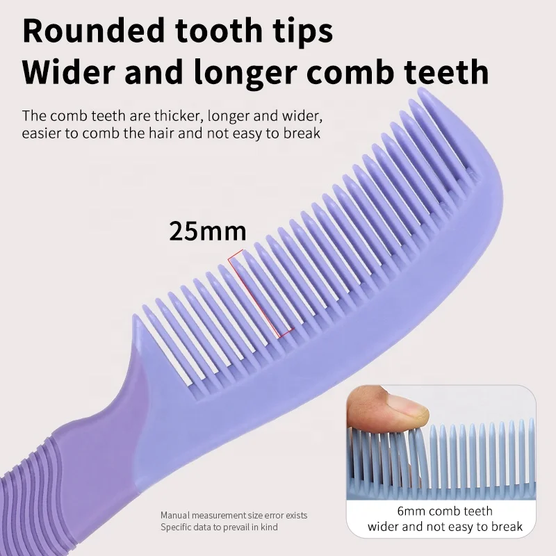 Factory Wholesale Custom Logo Plastic Horse Hair Comb Horse Tail Brush Horse Tail Comb