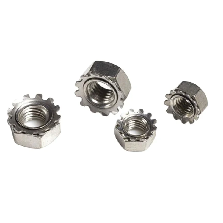 Nuts K Stainless Steel A2 A4 Hexagon Head K Tooth Lock Hat Nut K Lock Nut