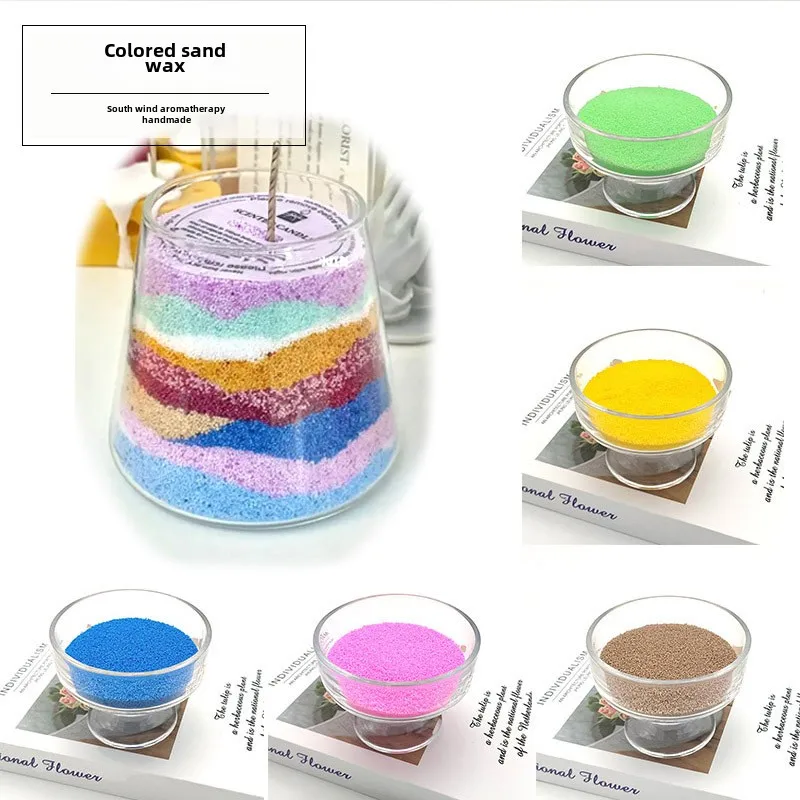 Colorful Pearl Sand Wax Scented Candles Handmade DIY Aromatherapy Big Ice Flower Natural Plant Wax Eco-Friendly Palm Wax Sand